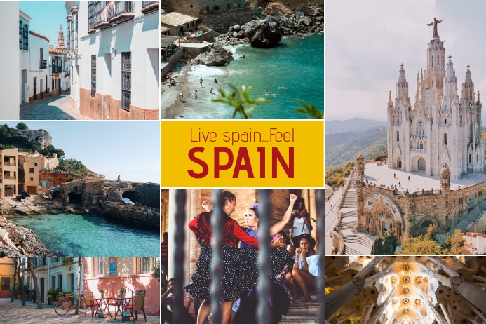 Spain Travel Collage For Family Template Postermywall