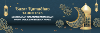 spanduk bazar ramadan Banner 2' × 6' template