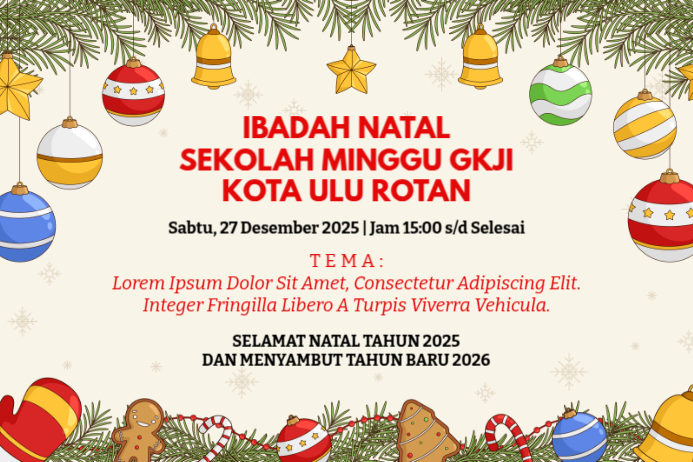 spanduk natal Banner 4' × 6' template