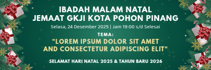 spanduk natal Banner 2' × 6' template