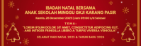 spanduk natal Transparent 2 stopy × 6 stóp template