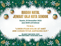 spanduk natal Yard Sign template