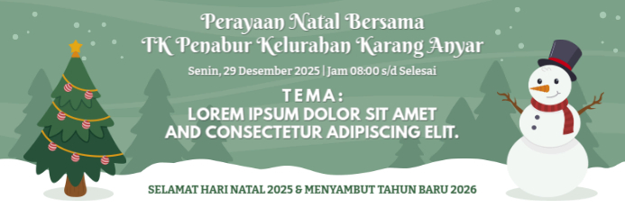 spanduk natal Banner 2' × 6' template
