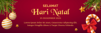 spanduk ucapan natal Banner 2' × 6' template
