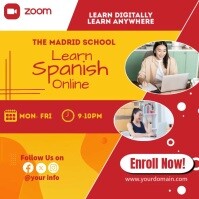 Spanish Online Class Instagram Post Instagram-Beitrag template