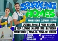 Sparking Homes, Cleaning Made Easy A4 template