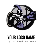 Spartan army Trojan War Spear Logo template