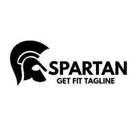 Spartan helmet gym logo template