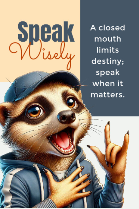 Speak Poster template