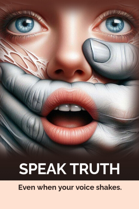 Speak truth Poster template