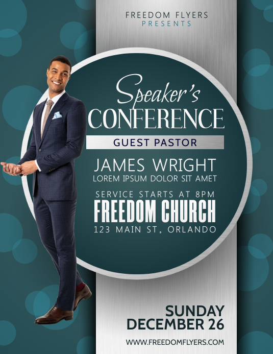 Speakers Conference Church Event Flyer Template PosterMyWall