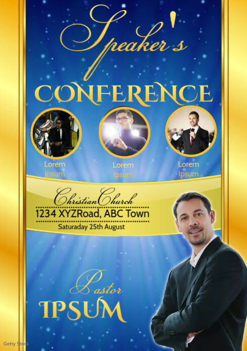 Speakers Conference Template Flyer A4