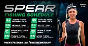 Spearfishing Schedule Banner Изображение, которым поделились на Facebook template