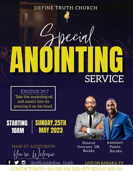 special anointing service Flyer (US Letter) template