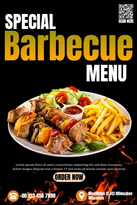 Barbecue Menu Design Graphics Special BBQ Menu Template | PosterMyWall