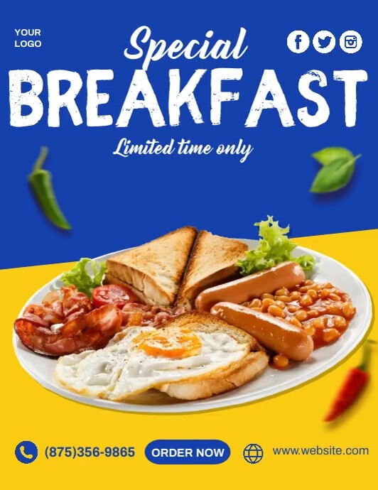 Special Breakfast Ads Template | PosterMyWall