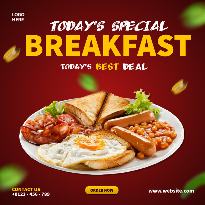 Special Breakfast Ads Template | PosterMyWall