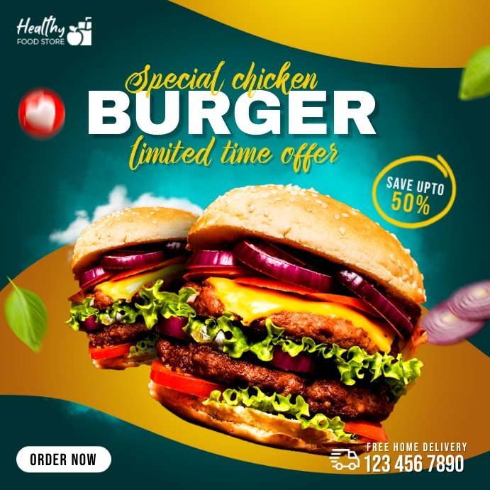 Special Burger Chicken Template | PosterMyWall