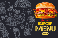Special BURGER Menu Label template