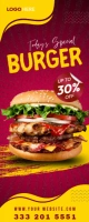 Special Burger Roll-up Banner Cartel enrollable de 2 × 5 pulg. template