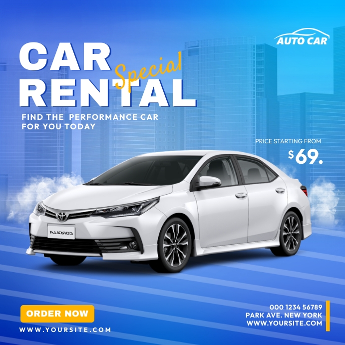 Special Car Rental Template | PosterMyWall