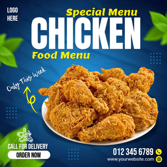 Create Food Chicken Menu Copy of Special Chicken Food Menu | PosterMyWall