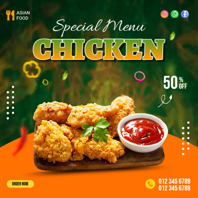 Add Chicken Menu Special Chicken Menu Template | PosterMyWall