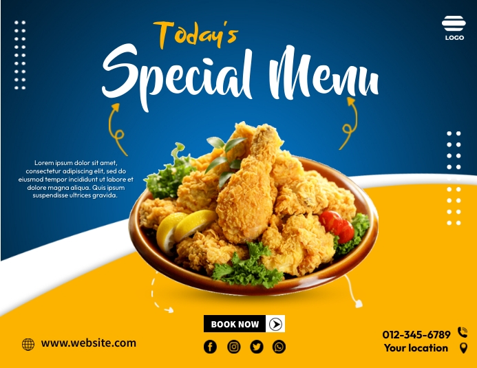 Special Chicken Menu Template | PosterMyWall
