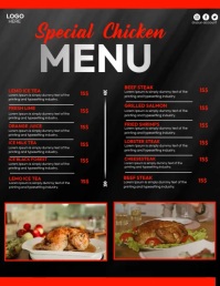 Chicken Menu Template | PosterMyWall