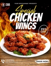 Special chicken Wings Flyer (US Letter) template