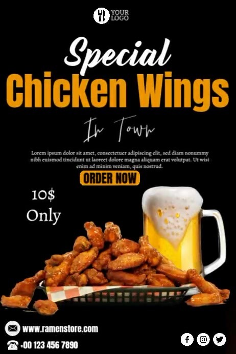 Special Chicken Wings Template PosterMyWall