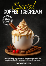 Nero Coffee Ice Cream A1 Template