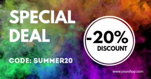 Putih Discount Promotion Facebook Shared Image Template