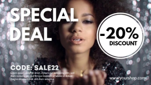 Black Special Discount Promotion Facebook Cover Video Template
