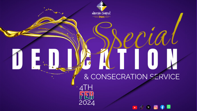 Special Dedication Service Template | PosterMyWall