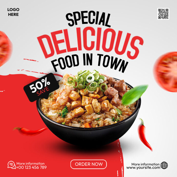 Food Promotion Instagram Ad Template | PosterMyWall