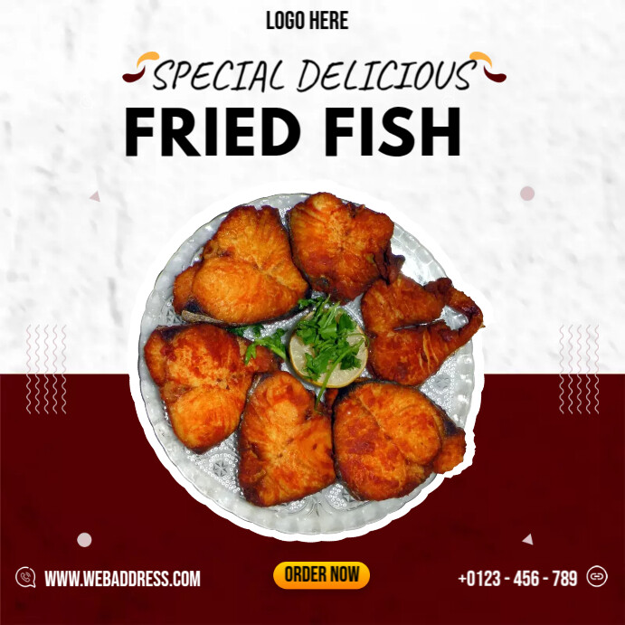 Plantilla de Special Delicious Fried Fish ads | PosterMyWall