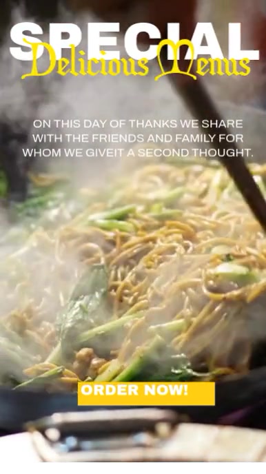 Copy of Special delicious menus video | PosterMyWall