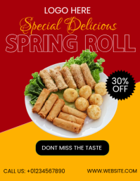 Special delicious spring roll Flyer (US Letter) template