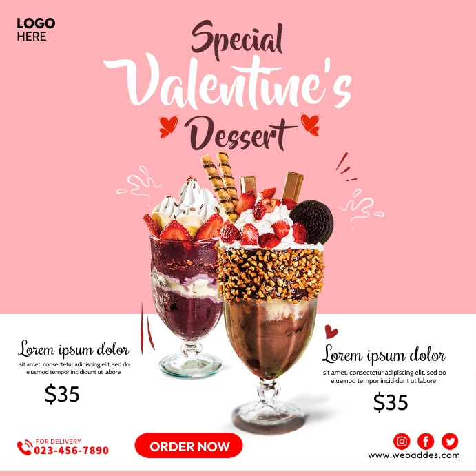 Special Dessert Menu Template PosterMyWall