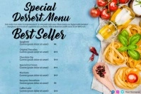 Special Dessert Menu 海报 template