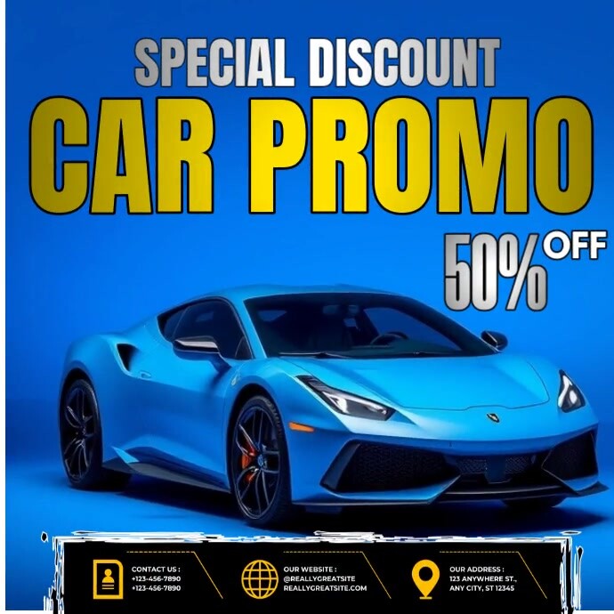 Promo Auto Special Discount Car Promo Template | PosterMyWall