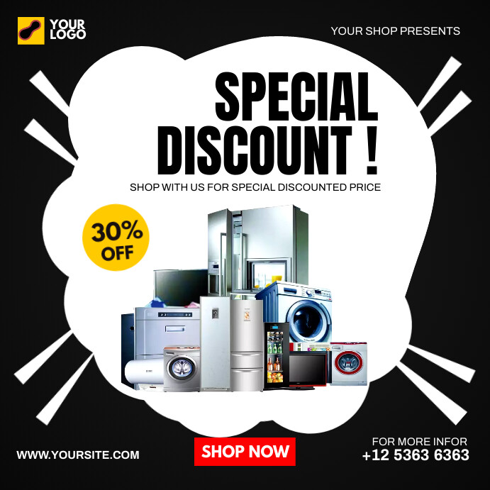 Discount. Post Example SPECIAL DISCOUNT Template | PosterMyWall