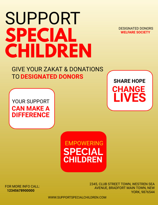 Special Donation, Ramadan, zakat Flyer template