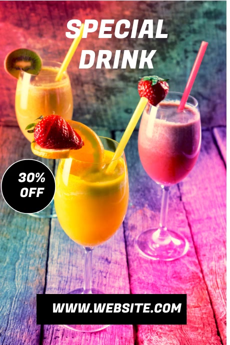 Special drink Poster template