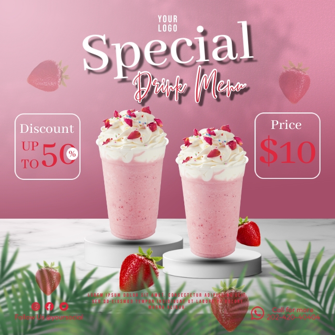 Copy of Special Drinks Template | PosterMyWall