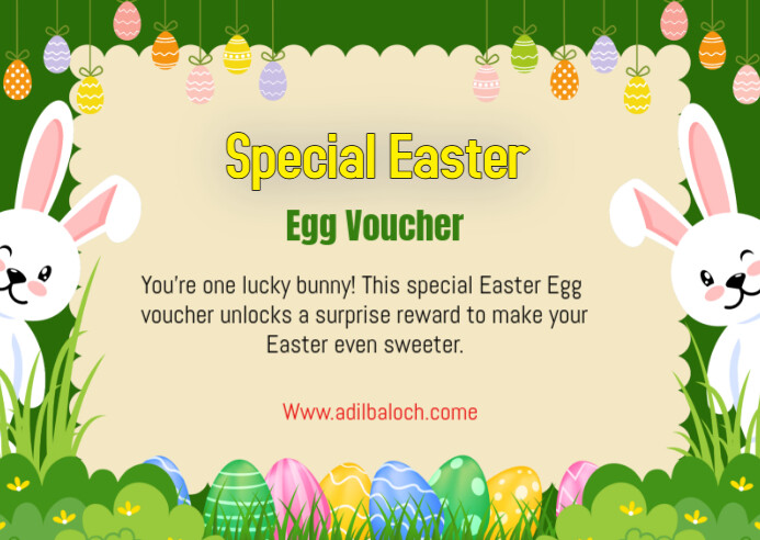 Special Easter design Postal template