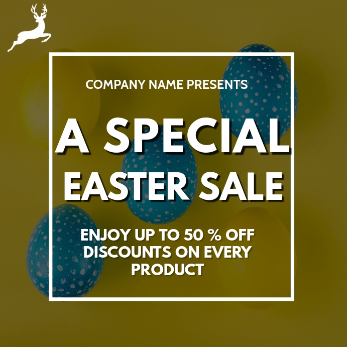 Special Easter Sales Instagram Poster Template Postermywall