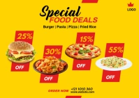 Special Food Deals Carte postale template