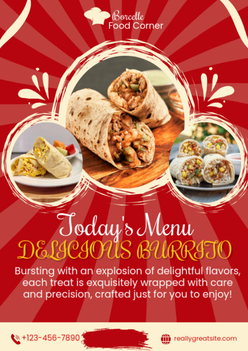 Special Food Menu  A4 template